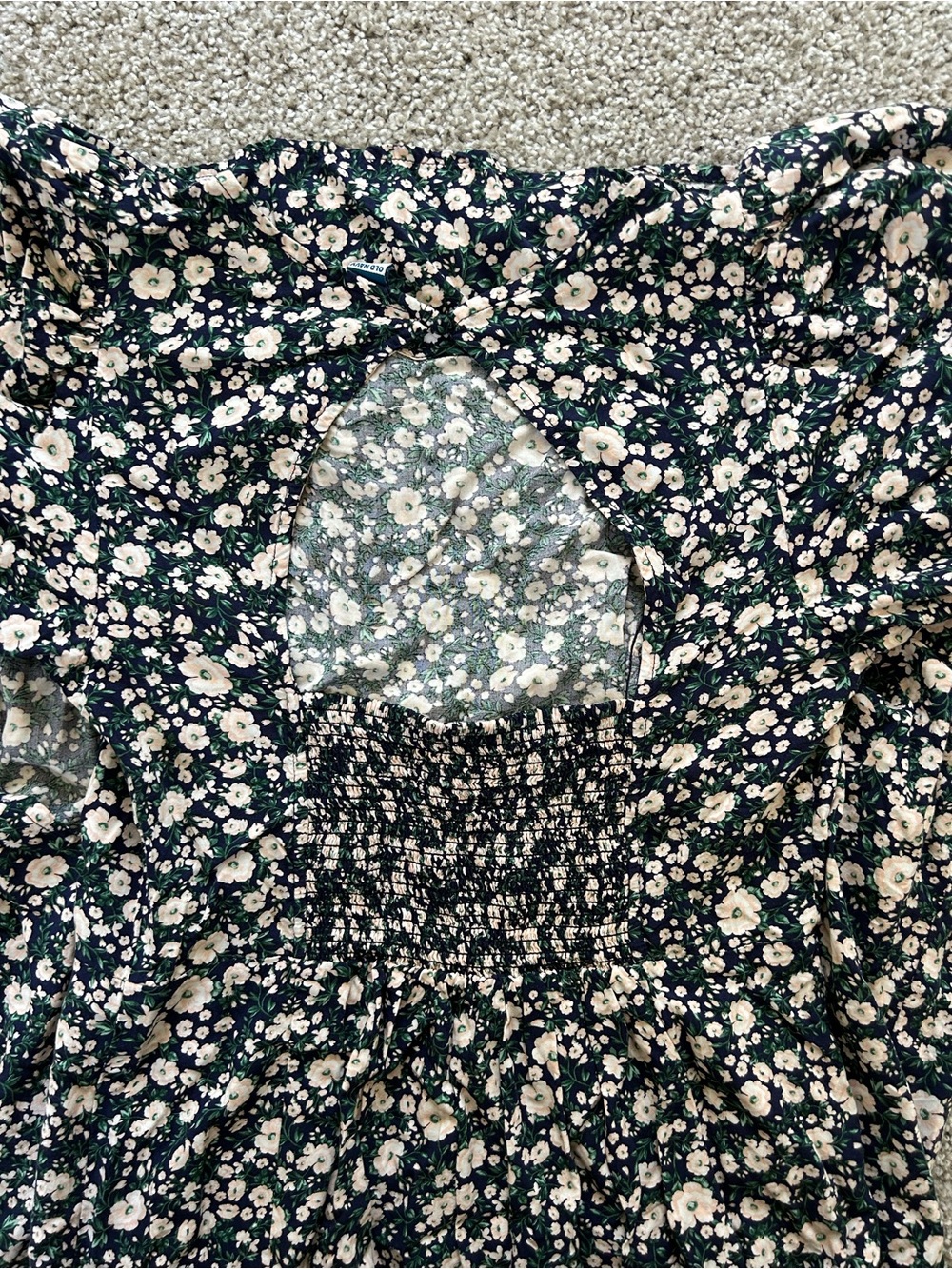 floral puff sleeve maxi dress - Picture 8 of 9